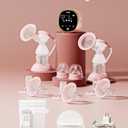 NCVI Electric Breast Pump 8782, Portable Hospital-Grade Double Pump with 4 Modes & 9 Levels, Anti-Backflow, Rechargeable Quiet Breastfeeding Pump for Efficient Comfortable Use at Home, Work or Travel