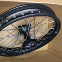 RedCap 16 Inch Steel Rear Rim Wheel for 50cc 125cc 150cc Apollo SSR XR CRF DB17 TaoTao Honda Dirt Pit Bike with 15mm ID Axle Shaft (Black), 16 inch wheel, 0.59 inch axle