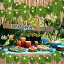 GuassLee Hawaiian Tropical Party Decoration String Lights-40 LED Monstera Leaf String Lights for Luau Aloha Jungle Themed Party Decorations Supplies (1 pc)