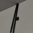 GXOACKJ Curtain Rods for windows 32-48 inch, 5/8 inch Decorative Curtain Rod Set, Matte Black Splicing Heavy Duty Metal Curtain Rod with Brackets