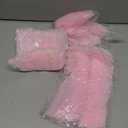 FACULX 3 Pcs 4 Yards Pink Pearl Mesh for Bouquet Wrapping Paper Mother's Day Pearl Edge Flower Wrapping Paper for Thanks Wedding Anniversary Birthday Florist Supplies (Light Pink)