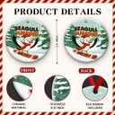 2 x Seagull Surfing Ornament 2025 - Animal Snow Surfing Ornament, Winter Holiday Decor - Bird Hanging Keepsake, Beach Themed Christmas Tree Decoration, Funny Xmas Gift Ideas for Seagull Lovers