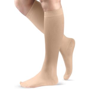 NEENCA 20-30 mmHg Compression Socks for Women, Medical Compression Socks for Circulation, Edema, Swelling, Varicose veins, DVT Prevention (Large, Skin)