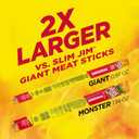 Slim Jim Monster Smoked Meat Sticks, Original Flavor, High Protein Easter Basket Stuffer for Men, 1.94 oz. (18 Count) (EXP 03/25/26)