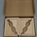 4 Pcs Traditional Wood Brackets Unfinished Hardwood Bracket Decorative Millwork Corbels Solid Wood Shelf Bracket for Home Shelf Cabinet Furniture Support (2 1/4" W X 5" D X 7" H)