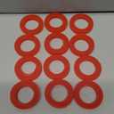 uxcell 12 Pcs Solid Silicone Flat Washer DN25 1-3/8" OD x 1" ID x 1/4" Thickness Large Washers O Ring Sealing Gaskets, Industrial Flat Silicone Spacer, Red