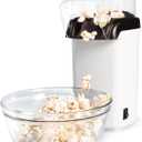 Tasty Hot Air Popcorn Popper, Healthy and Delicious Popcorn in Minutes, Fast and Easy-to-Use, Built-In Measuring Cup and Butter Warmer, 8 Cups, White