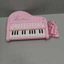 Love&Mini Pink Piano Toys for 1+Years Old Girls First Birthday Gifts Toddler Piano Music Toy Instruments with 24 Keys and Microphone