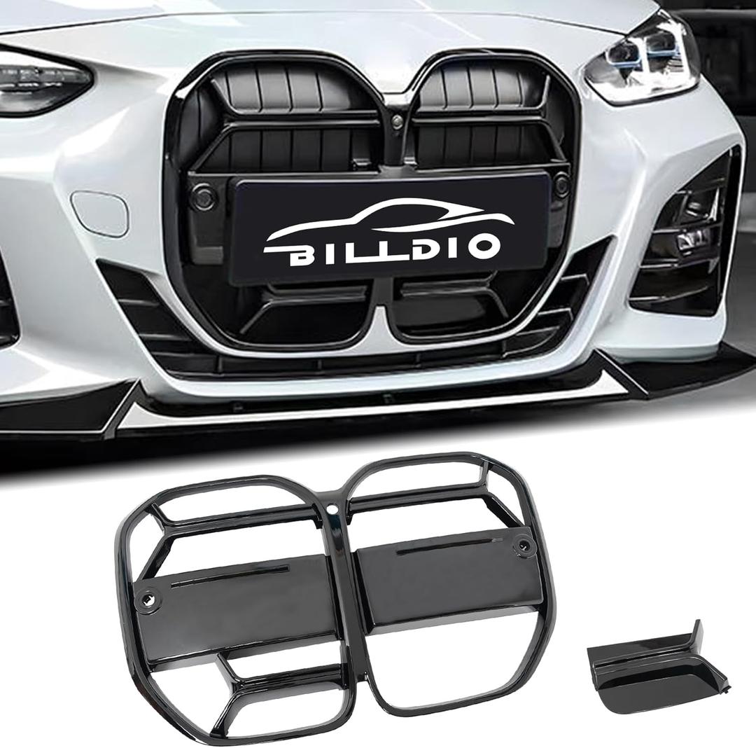 G22 Grille - Black Kidney Single slats Grill Compatible With BMW 4 Series G22/G23 2021-2024 430i M440i ABS Gloss Black Kidney Grill (2021-IN G22, Single Slat Gloss Black)