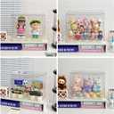 Yesesion Clear Display Cases for Figures Under 8 inches Tall, Large Plastic Collectibles Showcase with 14pcs Cube, Stackable Storage Box with Lid for Model Car, Doll, Toy, Souvenir, Perfume Stand