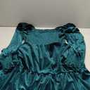 ZESICA Women's Velvet Long Sleeve Dresses 2026 Winter Square Neck Smocked Ruffle A Line Flowy Cocktail Party Midi Dress (Dark Green, Medium)