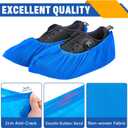 300 Pack(150 Pairs) Shoe Covers Disposable, Non-woven Fabric Shoes Covers for Indoor, Blue Durable & Reusable Disposable Boot & Shoe Covers, Larger Size Fits Various Shoes