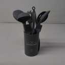 Silicone Cooking Utensil Set,Umite Chef Kitchen Utensils 10 pcs Set Non-stick Heat Resistan BPA-Free Stainless Steel Handle Tools Whisk - Grey