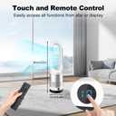 22" Bladeless Tower Fan, 80 Oscillation, 9-Hour Timer, 10 Speeds, Remote Touch Control, Easy Clean, Quiet, Cool Air Multiplier for Bedroom Home Office Living Room
