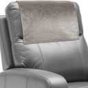 Recliner Headrest Protector,Non Slip Waterproof Headrest Cover,Leather Recliner Headrest Cover for Sofa,Furniture,Living Room,Office Chair (Taupe) (Hook & Loop)