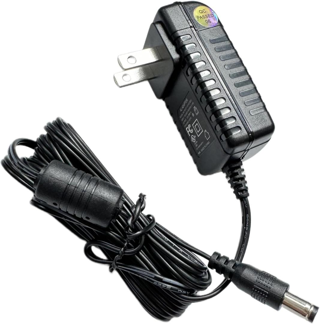 10 ft 12V Power Cord for Audio Technica Turntable Charger Cord for Audio-Technica AT-LP60X AT-LP60X-BK AT-LP60X-BW AT-LP60XBT-RD AT-LP120XUSB-BK Direct-Drive Turntable Record Player DC Power Adapter
