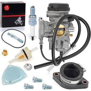 MOTO1988 Carburetor Carb & Intake Manifold Boot For YAMAHA 2007-2014 GRIZZLY 350 2004-2006 Bruin 350 2006-2009 Wolverine 350 Carb
