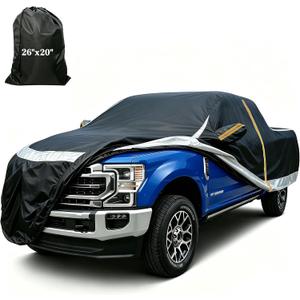 Truck Cover Waterproof All Weather, Full Outdoor Pickup Rain UV Protection and durable, Fit for Chevy Silverado ,Dodge Ram 1500, Ford F-250 F-350, Gmc Sierra ect(Fit Truck XXL-Length 255 to 267 inch)