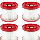 49-90-1900 Replacement Filter Compatible With Milwaukee Shop Vac Filter,m18 vacuum filter,0880-20,0780-20,4 pack