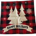 Set of 3 Zip Side Pillow Covers Christmas #2