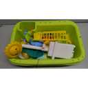 CUTE STONE Play Sink with Running Water, Kitchen Sink Toys with Upgraded Electric Faucet, Play Kitchen Toy Accessories, Pool Floating Fishing Toys for Water Play, Kids Role Play Dishwasher Toy