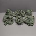 6 Pack Sage Green Cheesecloth Table Runner 17x108 Inch Semi Sheer Boho Gauze Cheese Cloth Fabric Table Runners Table Decor for Wedding Party Baby Shower Birthday Home Decor Garden Farmhouse