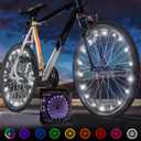 Activ Life 2-Tire Pack LED Bike Wheel Lights with Batteries Included, Get 100% Brighter and Visible from All Angles for Ultimate Safety and Style (White)
