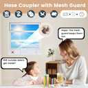 Portable AC Window Vent Kit with Exhaust Hose - 5.9" Diameter 78" Long, Fits LG Whynter Haier 99% Portable Air Conditioners, Adjustable Seal 17"-61" for Sliding Windows, Complete Kit Included