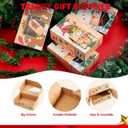 JOYIN 24 PCS Christmas Cookie Gift Baking Box 8.75" x 5.75" x 2.75” with Window Auto-Popup, Xmas Holiday Treat Boxes Containers with Tags for Party Favor Pastries, Cupcake, Brownies, Donut Gift-Giving, 24 Count