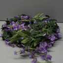 3Pcs 7.2Ft/Piece Artificial Flowers Wisteria Garland Artificial Wisteria Vine Hanging Flower Greenery Garland for Home Garden Outdoor Wedding Arch Floral Decor (Purple)