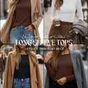 Huukeay 3 Pack Women's Long Sleeve Tops Lettuce Trim Boat Neck Shirts Slim Fit Casual Basic Fitted Tees (XL)