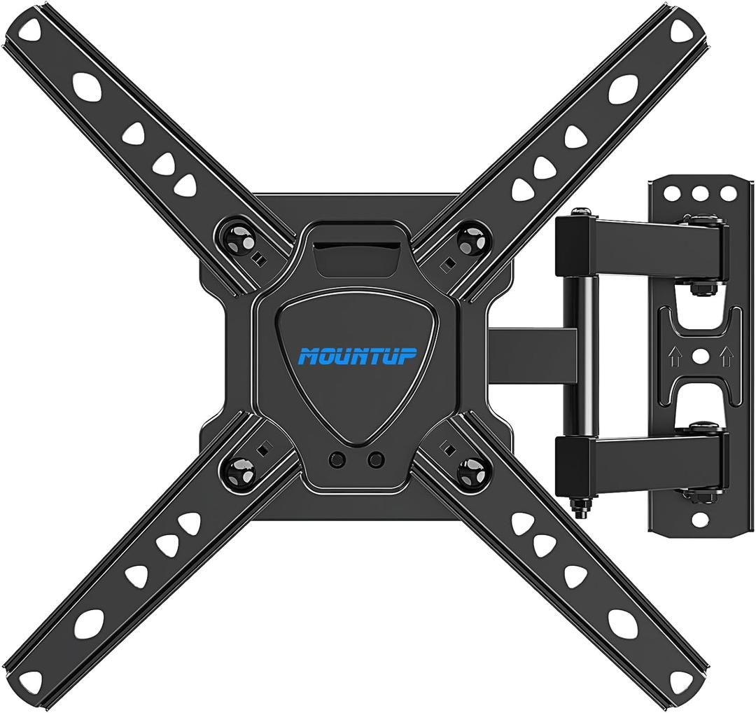 MOUNTUP Full Motion TV Wall Mount for Most 26-50 Inch TVs, Max VESA 300x300mm Wall Mount TV Bracket with Swivel Tilting Extension Level Adjustment for LED LCD Flat Curved TVs Up to 53 LBS, MU0018