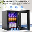 Antarctic Star 18L Beverage Refrigerator Cooler 24Can, Mini Fridge with Quiet Compressor, LED Light,Freestanding Small Fridge with Electronic Temperature Control for Home and Bar(40-61 ), 0.6cu.ft