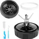 1-Pack 7 Fins Blender Blade Replacement for Ninja, Extractor Blade Assembly Compatible with Ninja Auto iQ BL480 BL482 BL642 BL682 NN102, Ninja Blender Replacement Parts with Sealing Ring, Hook, Brush