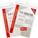 Ollain 10 PCS Job Ticket Holders Waterproof Resealable Zip Dry Erase Document Holder Clear Hard Plastic Sleeves, 8.5" x 11" | Duty Work Pocket Hanging Sheet Protectors
