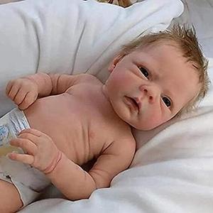 EURORA Reborn Baby Dolls, 18 Inch Silicone Baby, Sweet Girl Baby Dolls with Clothes and Bottles Gift for Kids Age 3+