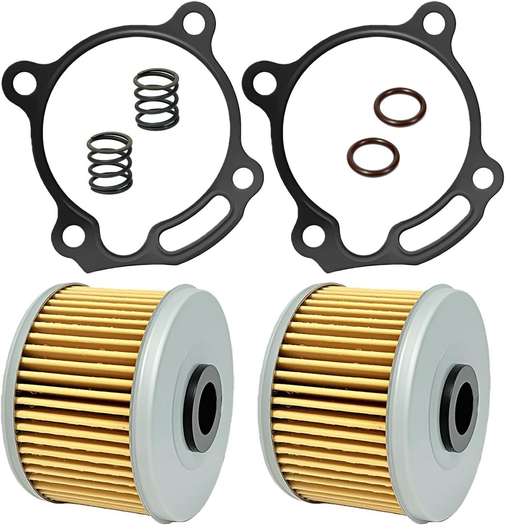 2 Pack Oil Filter & Cover Gasket & Springs Compatible with CBR250R CRF250L CRF250RL CRF250RLA CRF300L CBR300R CB300F Rebel 300 CMX300 CBF300N CBF300NA 15410-KYJ-902 15414-KF0-000