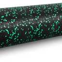ProsourceFit High Density Foam Rollers Long, Firm Full Body Athletic Massage Tool for Back Stretching, Yoga, Pilates, Post Workout Muscle Recuperation (36"H x 6"D, Black/Green)