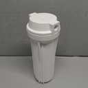 Hydronix HX-HF2-10WHWH38 10 inch Housing with Flat Cap for RO & Filtration Systems, 3/8 inch Ports, White
