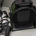 VIVOSUN Portable Greenhouse Heater with Adjustable Thermostat, 750W/1500W Electric Heater, 3 Modes for Fast Heating, Overheat Protection, Dustproof Design for Grow Tents, Patios & Outdoors