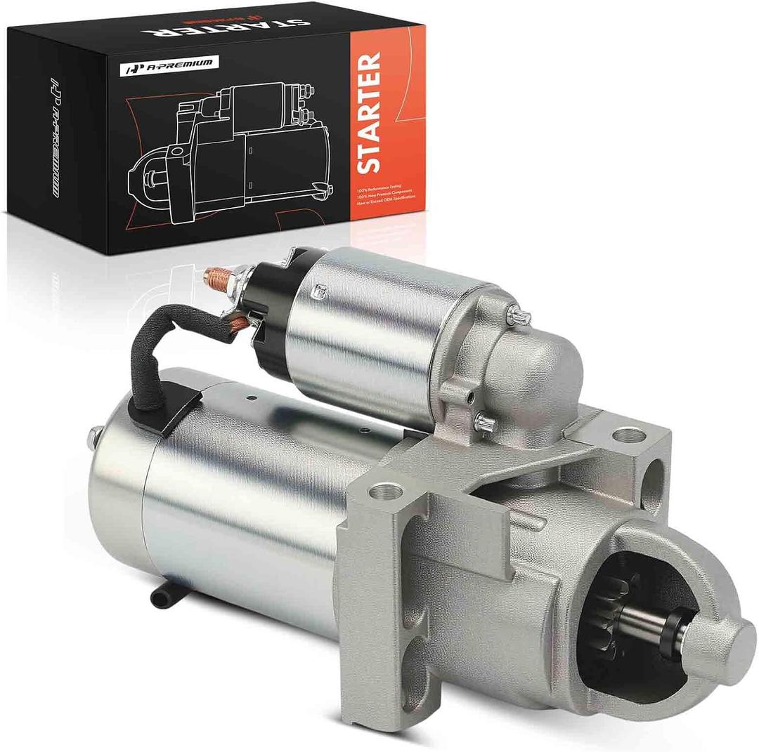 A-Premium Starter Motor Compatible with Chevy Silverado 1500 1999-2004, S10, Blazer, Express, Astro & GMC Sierra 1500 1999-2004, Jimmy, Safari, Sonoma, Savana & Isuzu & Olds, V6 4.3L, 1.4KW 11T CW