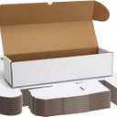 EXYGLO Trading Card Storage Box 25 Pack 700 Count 20pt, 14.2x4.1x3.2 Inch White Cardboard Card Boxes for TCG/MTG/Sport Cards, Fit 3x4 Toploader Shipping or Storing, 17500 Max Capacity in Total