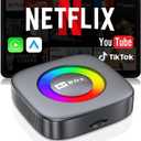 3-in-1 Wireless CarPlay/Android Auto Adapter Compatible with Netflix/YouTube/TikTok for iPhone & Android, Plug & Play Dongle for Car with Wired CarPlay, Smart AI Box with WiFi and Bluetooth 5.3