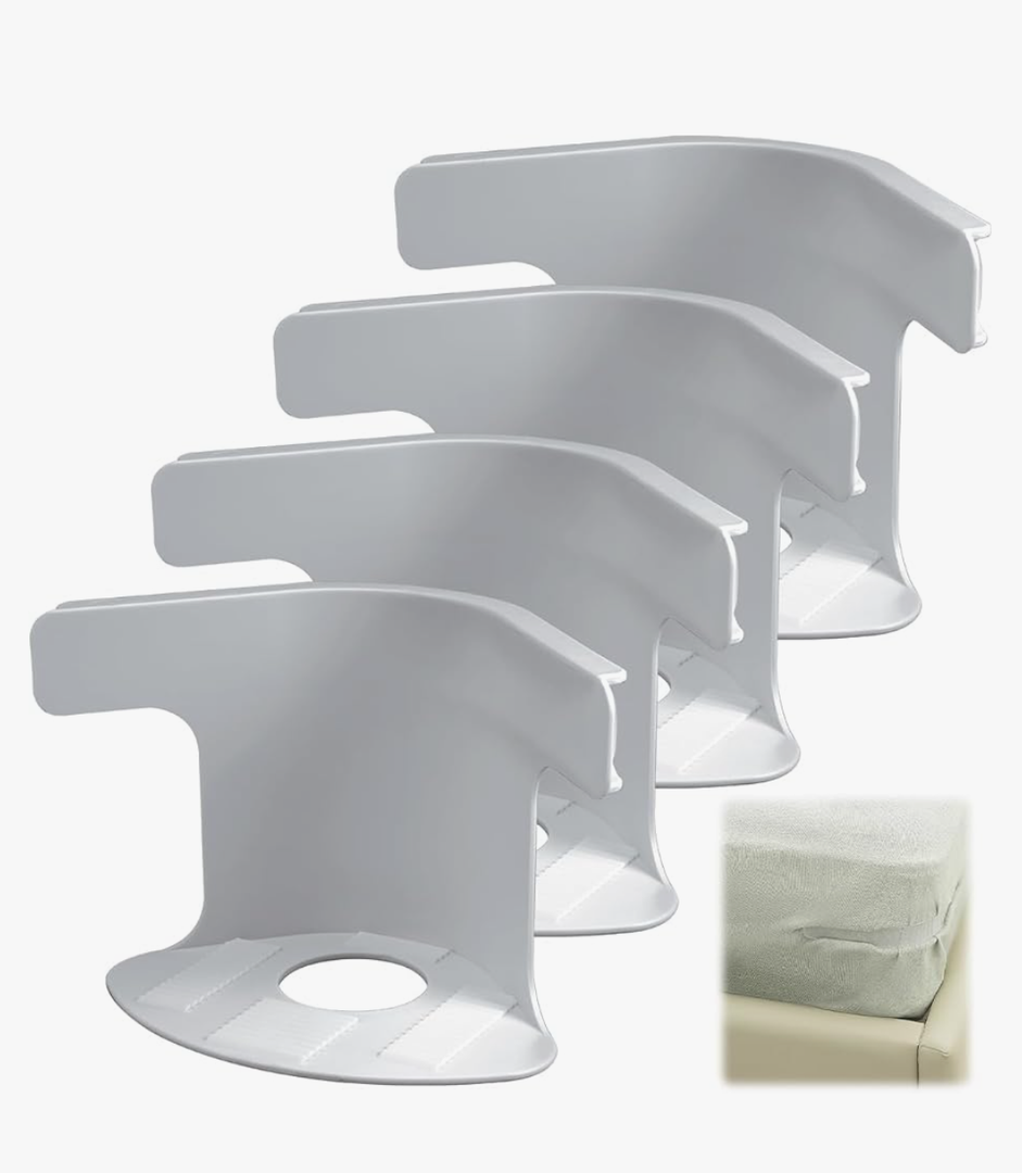 Lock Sheet Holders Set - 4 Pack Bed Secure Firmly in Place, Heavy Duty Holder Corner