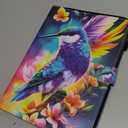 iPad (A16) 11th Generation Case, iPad 10th Generation Case with Pencil Holder Women Girls Shockproof Multi-Angle View Adjustable Stand Magnetic Closure/Card Slots/Auto Wake Sleep, Flowers Hummingbird