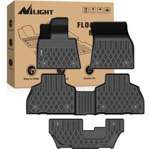 Nilight TPE Floor Mats for BMW X7 7 Seats 2019 2020 2021 2022 2023 2024 2025 2026 All Weather Custom Fit Heavy Duty Floor Liners
