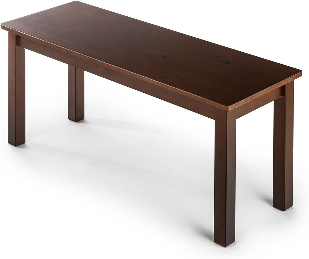 ZINUS Juliet Espresso Wood Bench (Finished Pine Wood for Classic Charm)