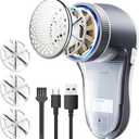 POPCHOSE Fabric Shaver, Sweater Shavers to Remove Pilling, Lint Shaver with 6-Leaf Blades, Electric Lint Remover for Clothes, Couch, Furniture, Fuzz, Lint Ball, Pillings, USB Rechargeable