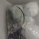 HCCZ Modern Black Sputnik Chandelier 6Light Mid Century Chandelier for Dining Room with Milky Glass Globe Ceiling Pendent Light Fixture for Living Room Kitchen Island Foyer Bedroom