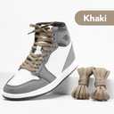 ANNISHER 2 Pair Flat Shoe Laces for Sneakers Colorful Athletic Shoelaces Runninchg Shoes Boot Strinchgs for Kids Adults Khaki 35 inch